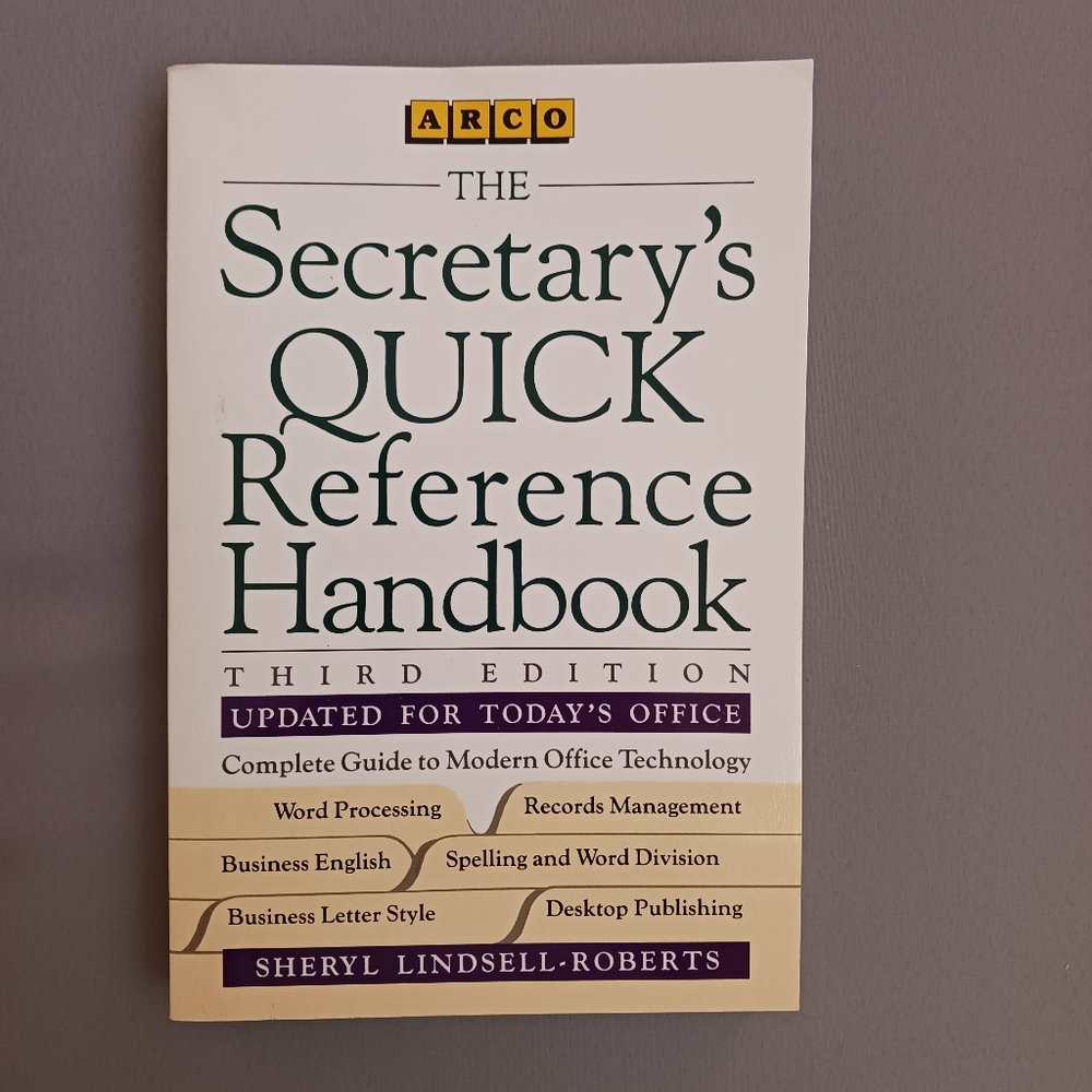 The Secretary's Quick Reference Handbook